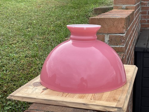 Antico Vintage 12 3/4" Vetro Rosa Olio Paralume Cupola Globo GWTW 13" ~ Quick Lite? - Foto 6 di 14