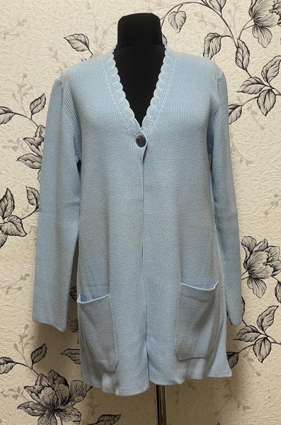 Women Escada Sweater Blue Wool & Silk 36 / S / 44