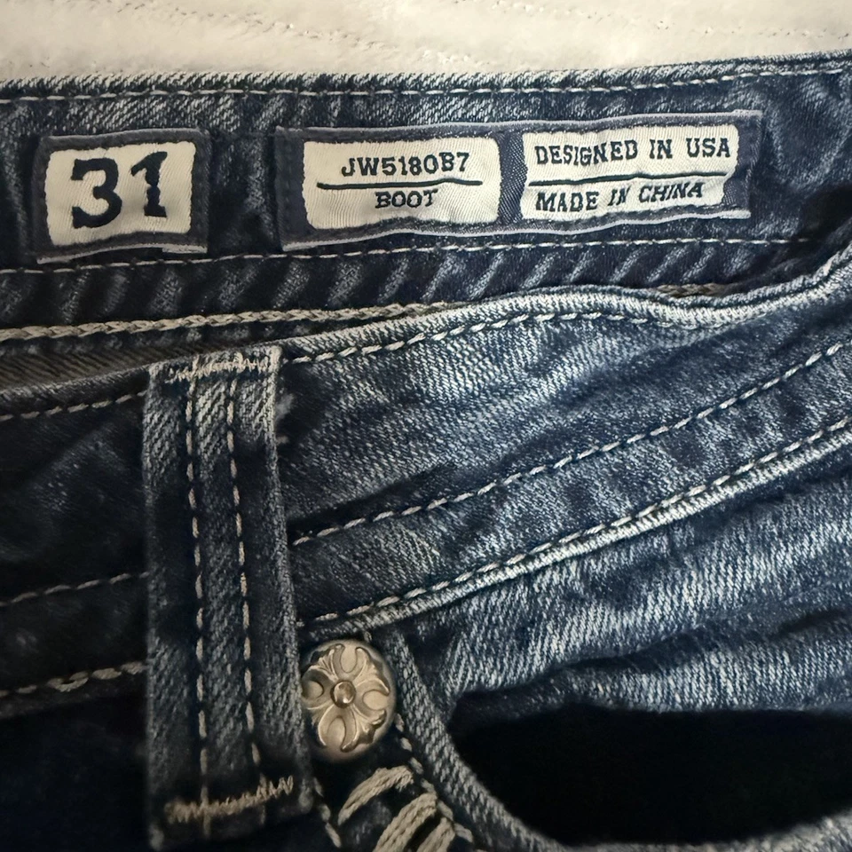 JEANS Miss Me Talla 31 Corte Bota Pre-amado ¡Envío Gratis! Foto 3 de 4