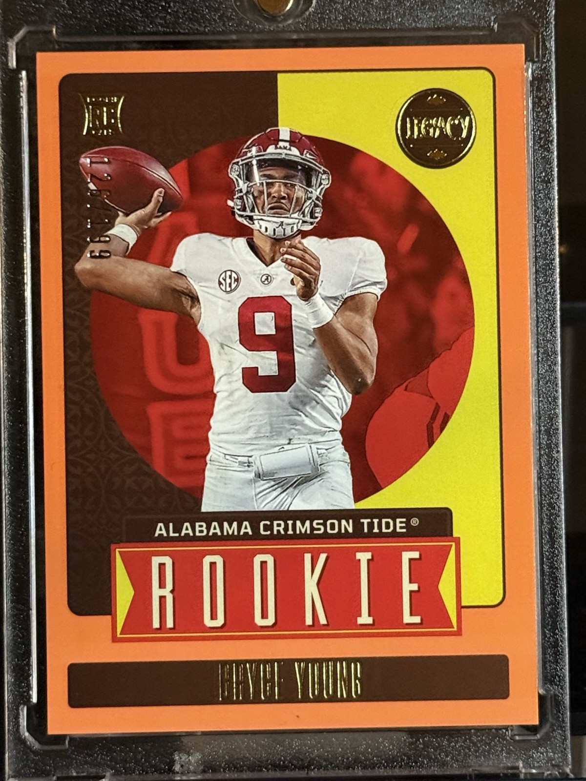 2023 PANINI LEGACY #151 ORANGE BORDER DRAFT PICK /199 BRYCE YOUNG (RC/SP)