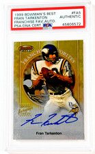 1999 Bowman's Best Franchise Favorite Autographs Fran Tarkenton PSA Authentic