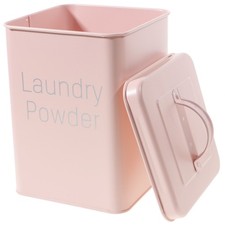 Seau De Rangement Métal Distributeur Lessive Poudre Récipient À Laver