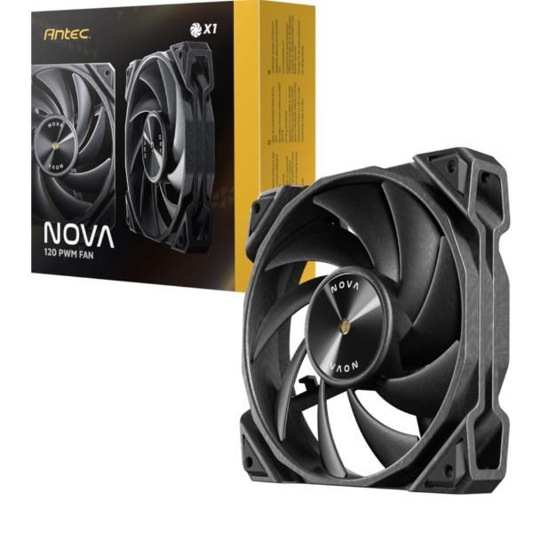 Nova case per computer ventilatore 12 cm nero 1 pz - Immagine 2