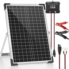 Voltset 30W 24V Solar Panel Kit, Solar Battery Maintainer with MPPT Charge Co...
