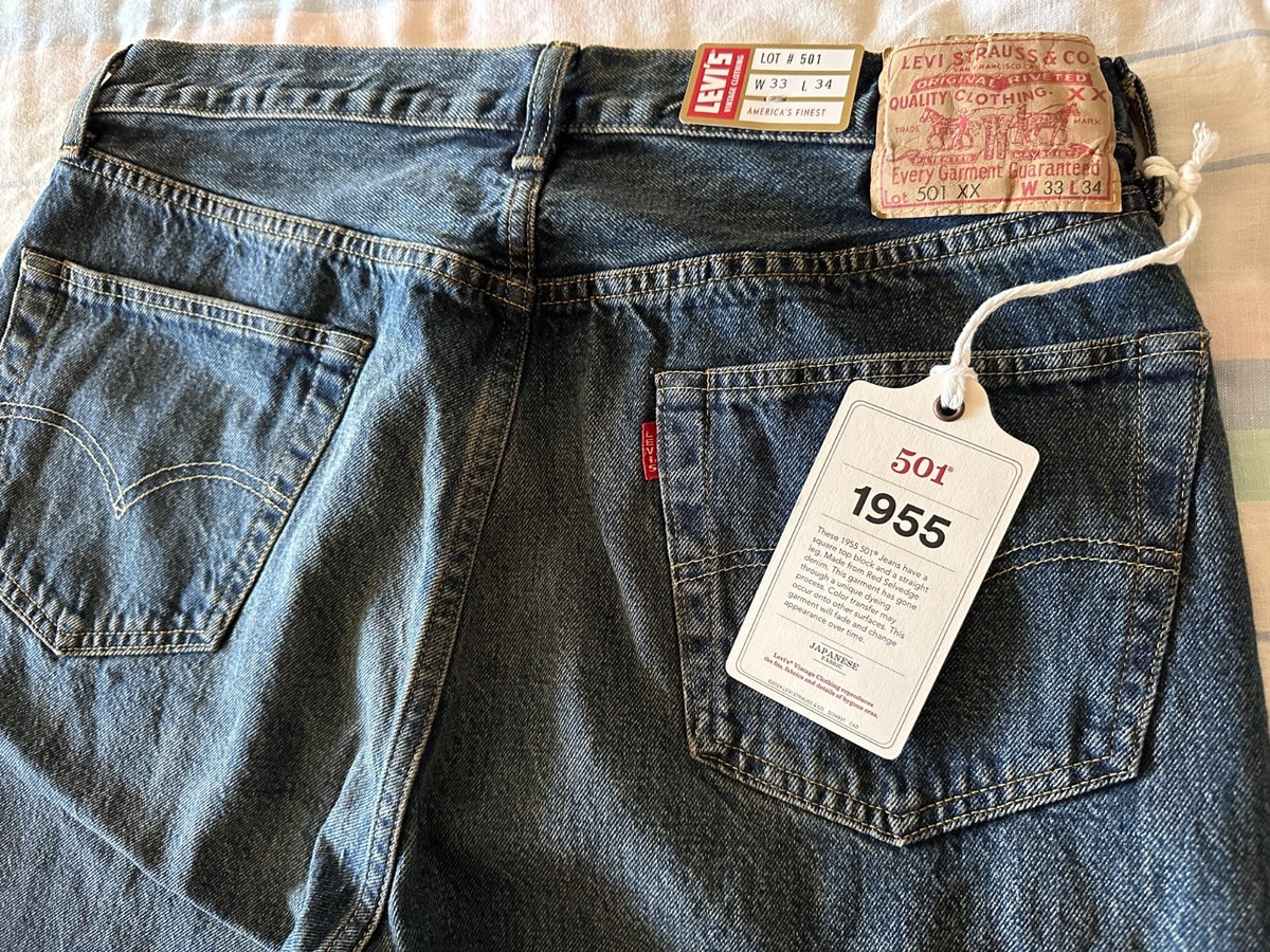 LEVI'S 1955 ® 501 xx LVC Vintage Clothing JAPANESE Pink Selvedge