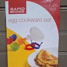 Rapid Brands 7-Pc Microwave Egg Cookware Set Poacher Omelette Maker BPA-Free