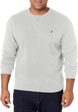 Mens Basic Crew Neck Fleece Sweatshirt