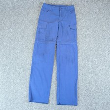 Cub Scouts BSA Boys Switchback Pants 14/16 Blue Cotton Blend Convertible Cargo