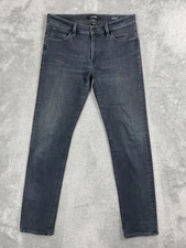 34 Heritage Courage Jeans Mens 35x34 Blue/Gray Mid Rise Straight Leg Stretch
