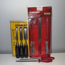 Lot of 2 : 3 Piece Stanley Wood Chisel Set 1/...
