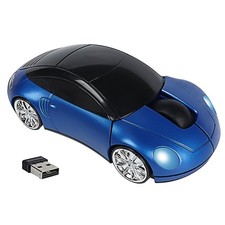Wireless Mouse Cool Car Shape 2.4G Optical Cordless PC Laptop Blue Gaming