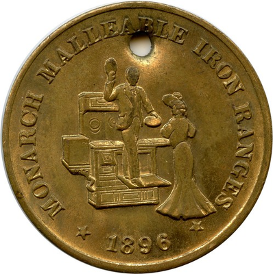 #ad 1946 Beaver Dam Wisconsin WI Monarch Malleable Iron Ranges Stove Image Token 2 $10.00