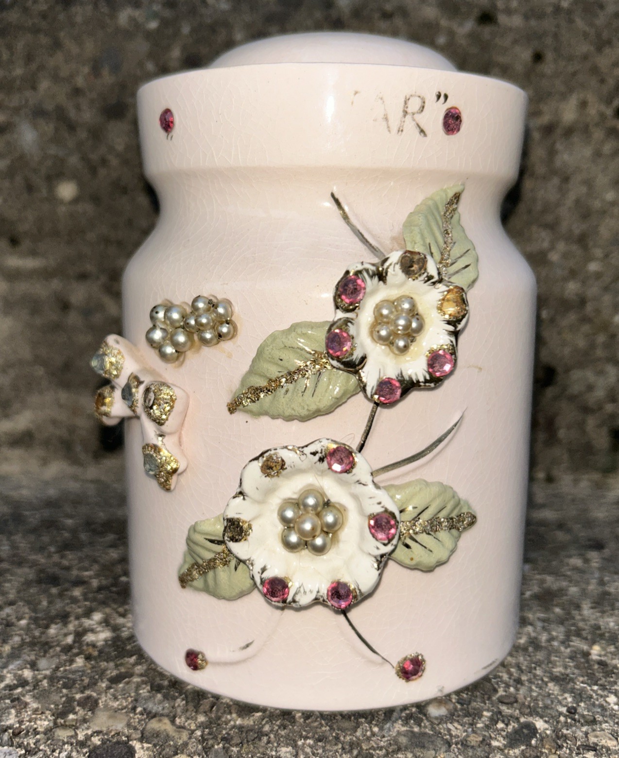 Vintage Tilso Japan Handpainted  Decorated  Penny Jar