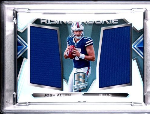 2018 Panini Spectra Rookie /199 Rising Materials Prizm #2 Josh Allen RC SP PSA 9 view 9