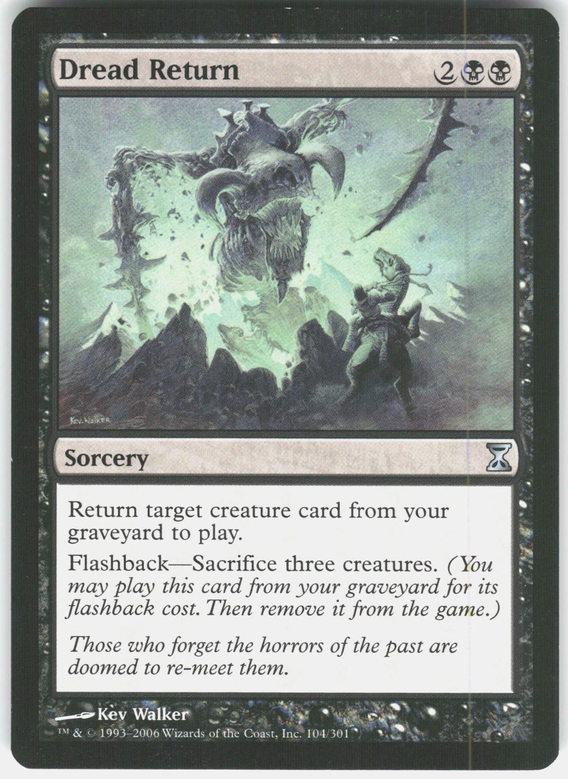 Dread Return 104 Uncommon Time Spiral Magic: The Gathering Lightly Played
