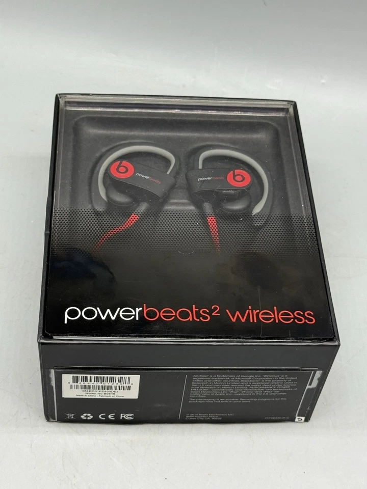 Auriculares deportivos Beats by Dr. Dre Powerbeats2 Bluetooth negros/rojos No: B0516 Foto 3 de 4