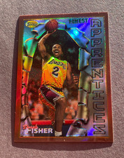 1996-97 Finest Refractor #43 Derek Fisher Los Angeles Lakers RC