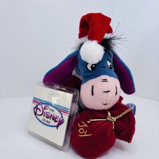 Vintage Disney Eeyore Santa Mini Bean Bag Plush 8" with Tag