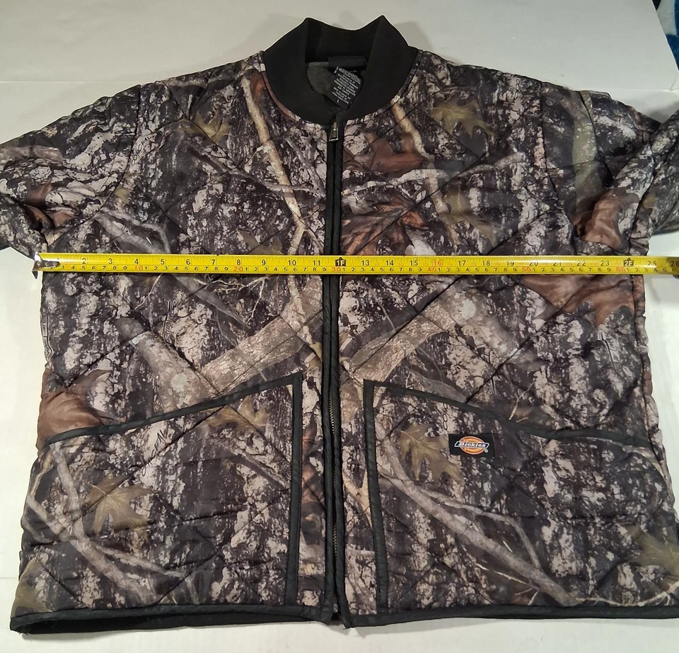 Dickies Diamond Quilted Fall Winter Jacket Green Camo Men’s Size Large Warm - Image 4 of 4