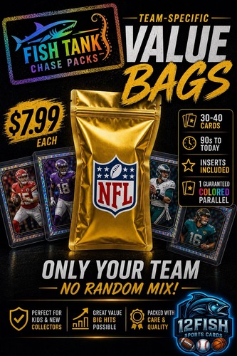 🏈 NFL Team Value Bags – Pick Your Team! 30-40 Cards + Top Loaded Parallel 🔥