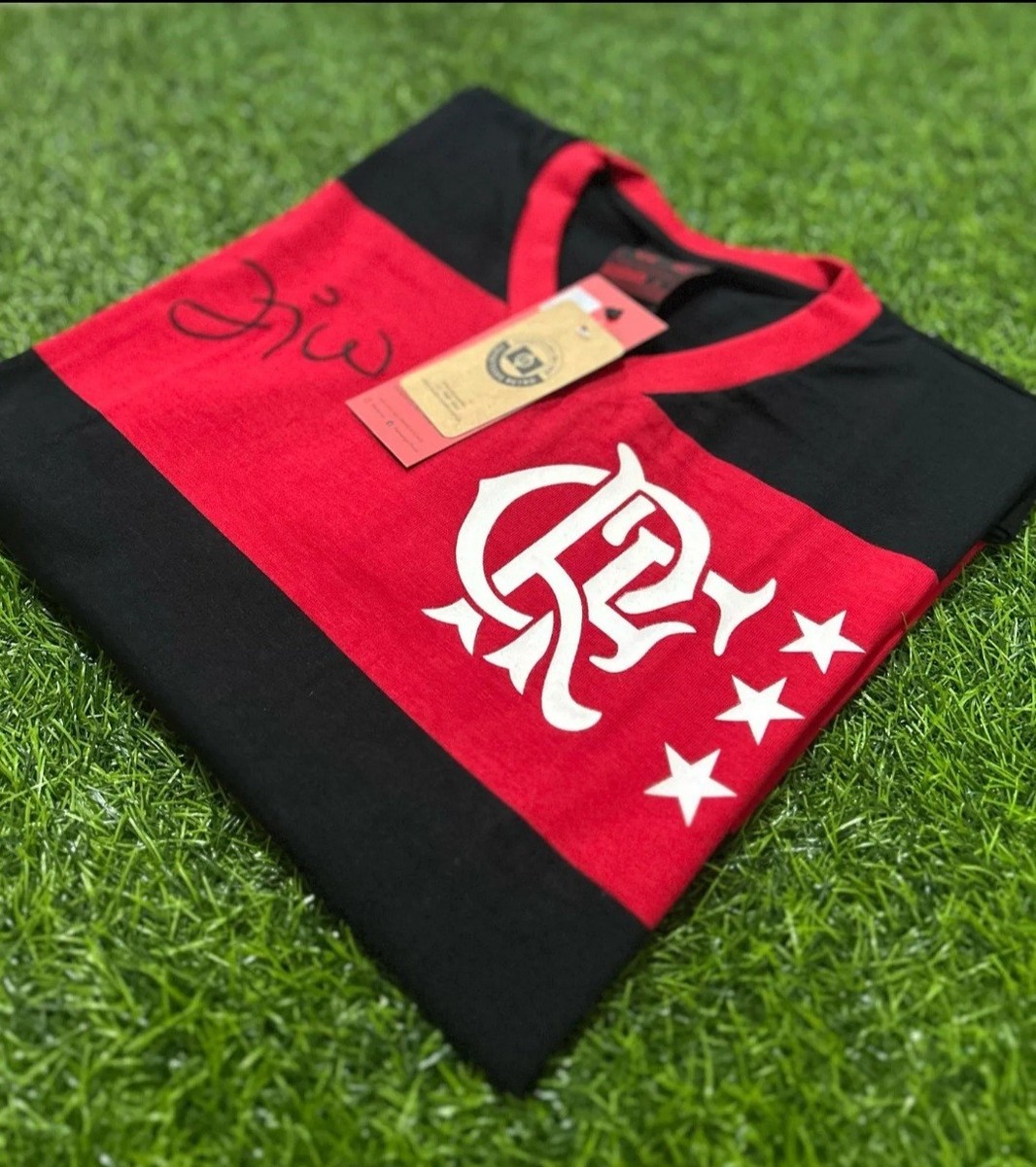 Flamengo Zico Retro Shirt 1983/84 - Black/Red | eBay