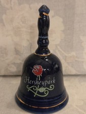 Vintage Hershey Park Hersheypark PA Pennsylvania Souvenir Bell Cobalt Blue 4.25"