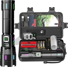 SKYFIRE 1500000LM LED Flashlight Rechargeable Zoom Fire Starter Waterproof