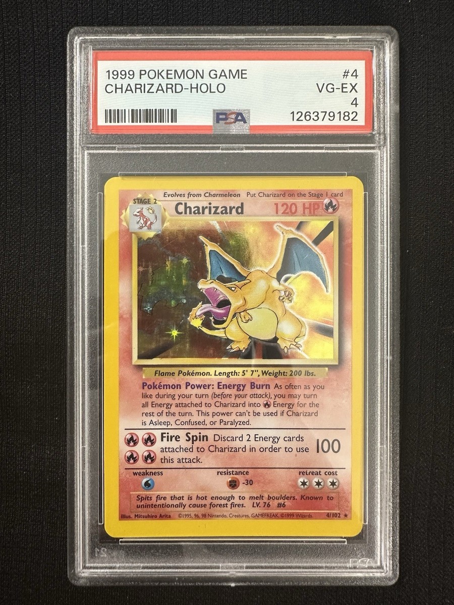 Charizard 4/102 Holo Base Set PSA 4 1999 WOTC Vintage Pokémon | eBay