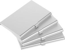 4 Pack Metal Business Card Holder Silver Slim Business Card Case Professional Bu