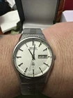 [ Exc+5 ] Vintage SEIKO KING Quartz 0853-8021 G White Rice Paper Dial- 2 Brac