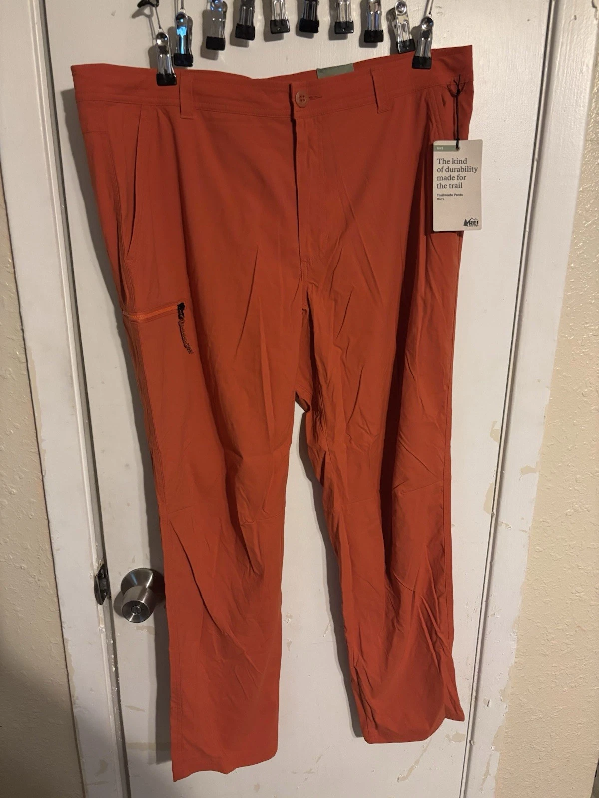 REI Co-Op Trailmade Nylon Pants Men's 38x30 Copper Clay Hiking Outdoor NWT