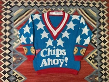 Womens Sweater Size S Eagles Eye Chips Ahoy Vintage Pullover Crewneck