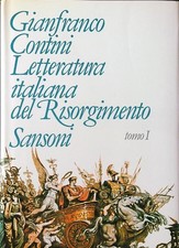 LETTERATURA ITALIANA DEL RISORGIMENTO TOMO 1 CONTINI GIANFRANCO SANSONI 1986 