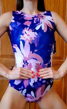 GK Elite Gymnastics Leotard AL Adult Large Competition Dance Floral Costume NWT