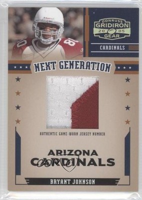2005 Donruss Gridiron Gear Next Generation Jersey Number /100 Bryant Johnson 0f3