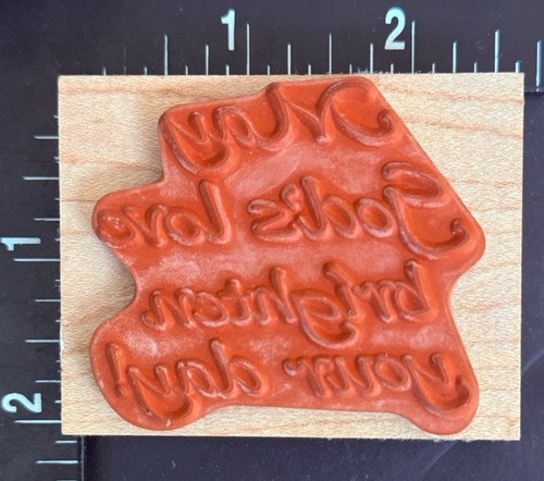 May God’s Love Brighten Your Day Religious Sentiment Greeting Wood Rubber Stamp - Picture 2 of 3
