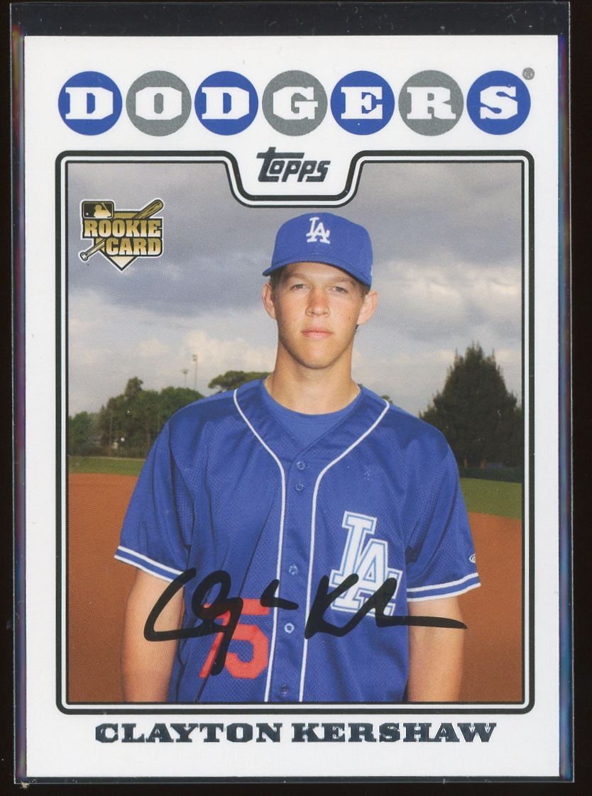 Clayton Kershaw 2008 Topps Update RC #UH240 Los Angeles Dodgers Rookie Card