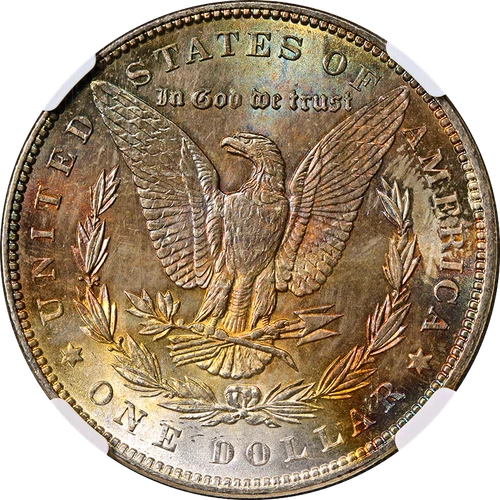 1887-P Morgan Silver Dollar NGC MS63 - Great Reverse Toning
