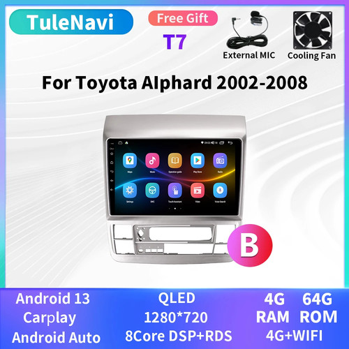 Reproductor multimedia de radio de coche estéreo GPS para Toyota Alphard 2002-2008 - Imagen 18 de 40