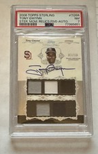 TONY GWYNN 2006 Topps Sterling TG-5R PSA 7 5-X Game Jersey Autograph Auto #03/10