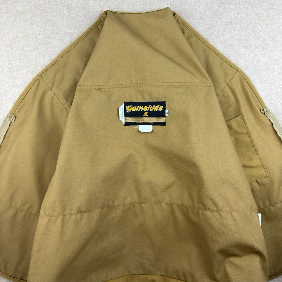 Vintage Gamehide Vest Mens M Tan Shooting Hunting Utility Ammo Pockets Canvas. - Image 2 of 4