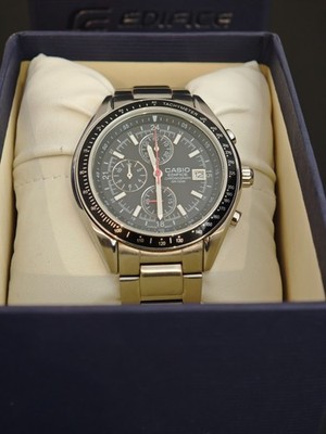 Casio Edifice EF-503D Black Dial Quartz Chronograph Watch EF-503D-1AV Rare