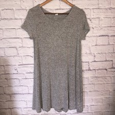 Old Navy Women's Gray M Swing Dress Short Sleeve Tunic Knit Casual