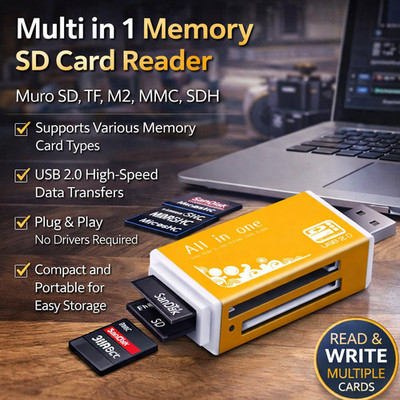 Multi in 1 Speicher SD Kartenleser für Memory Stick Pro Duo Micro SD,TF,M2,MMC,SDH