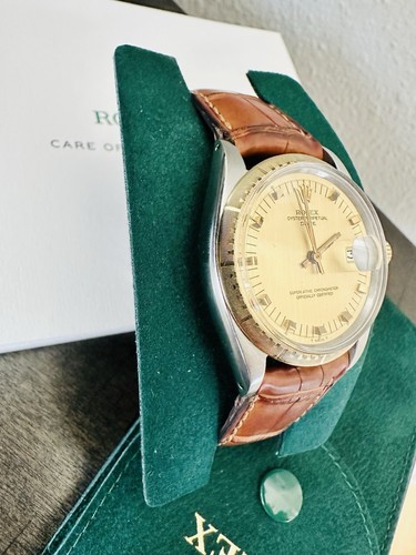 Men’s Vintage 1970 Two-Tone Rolex Oyster Perpetual Date Watch 34mm Ref 1512 - Picture 8 of 12