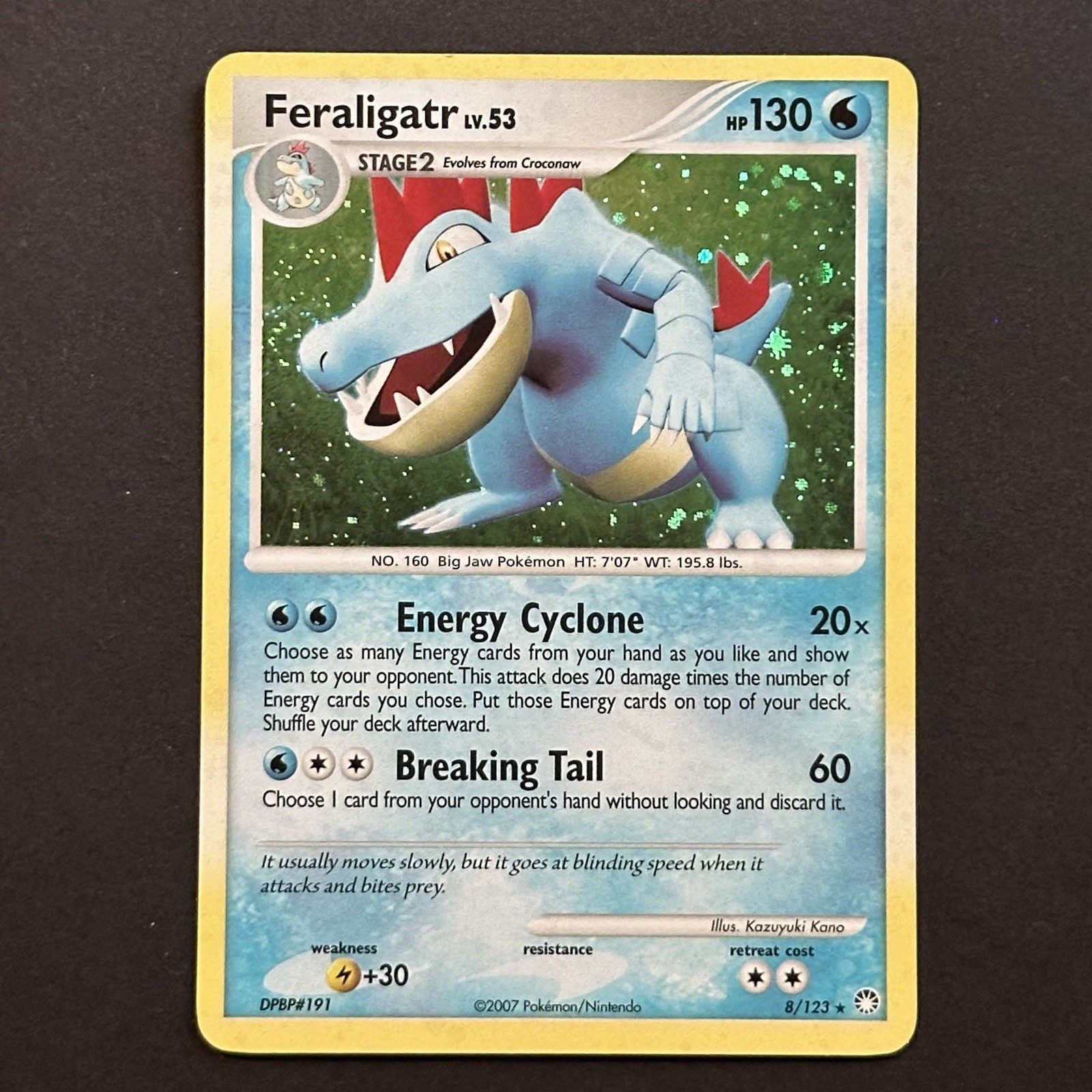 Feraligatr 8/123 Mysterious Treasures Holo Rare Pokemon Card