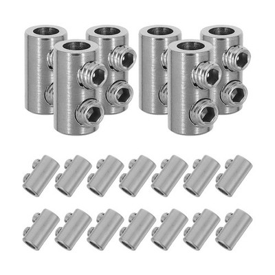 20 Pcs Doppelloch-Gewindesicherung Kabelschloss Klein Doppelöse-Drahtseilklemme