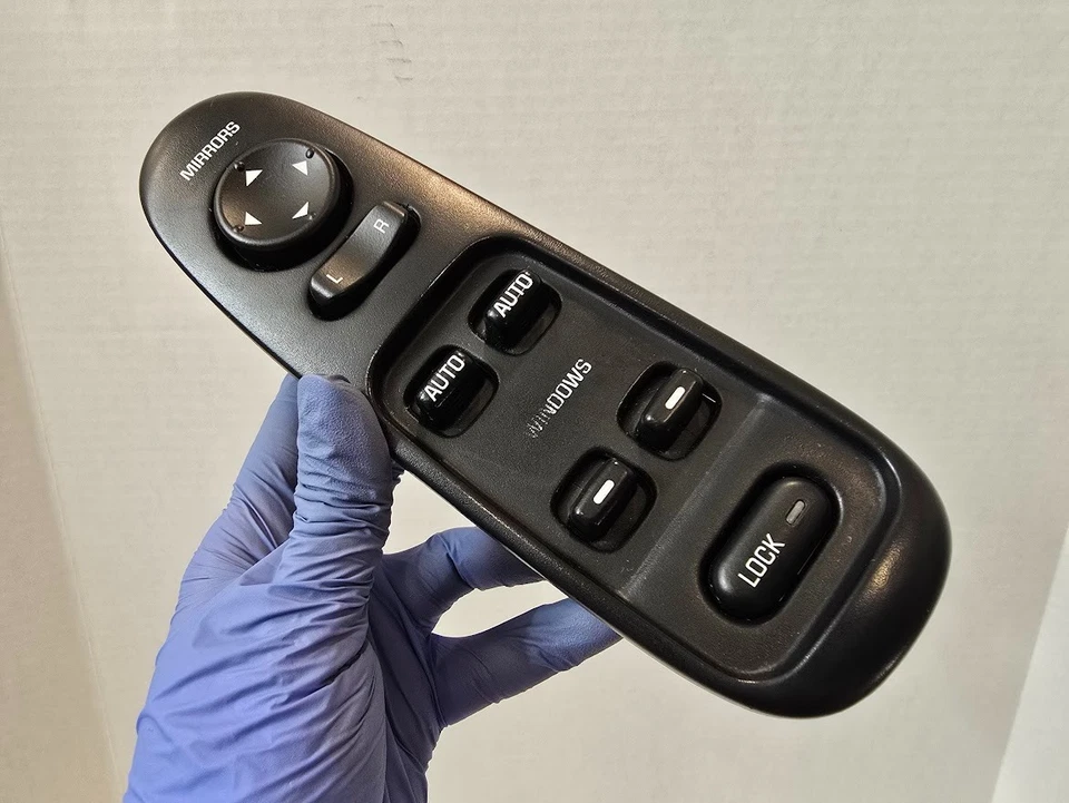 00-05 Interruptor de ventana maestra del lado del conductor Buick Lesabre LH OEM 25654433 negro A146 Foto 2 de 4