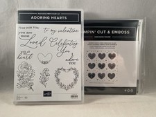 ADORING HEARTS Stamp Set & Hybrid Dies/EF Stampin Up Loved Celebrating You 2508