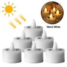 18x Outdoor Waterproof Solar Powered LED Tea Lights Candles Tealight Lights